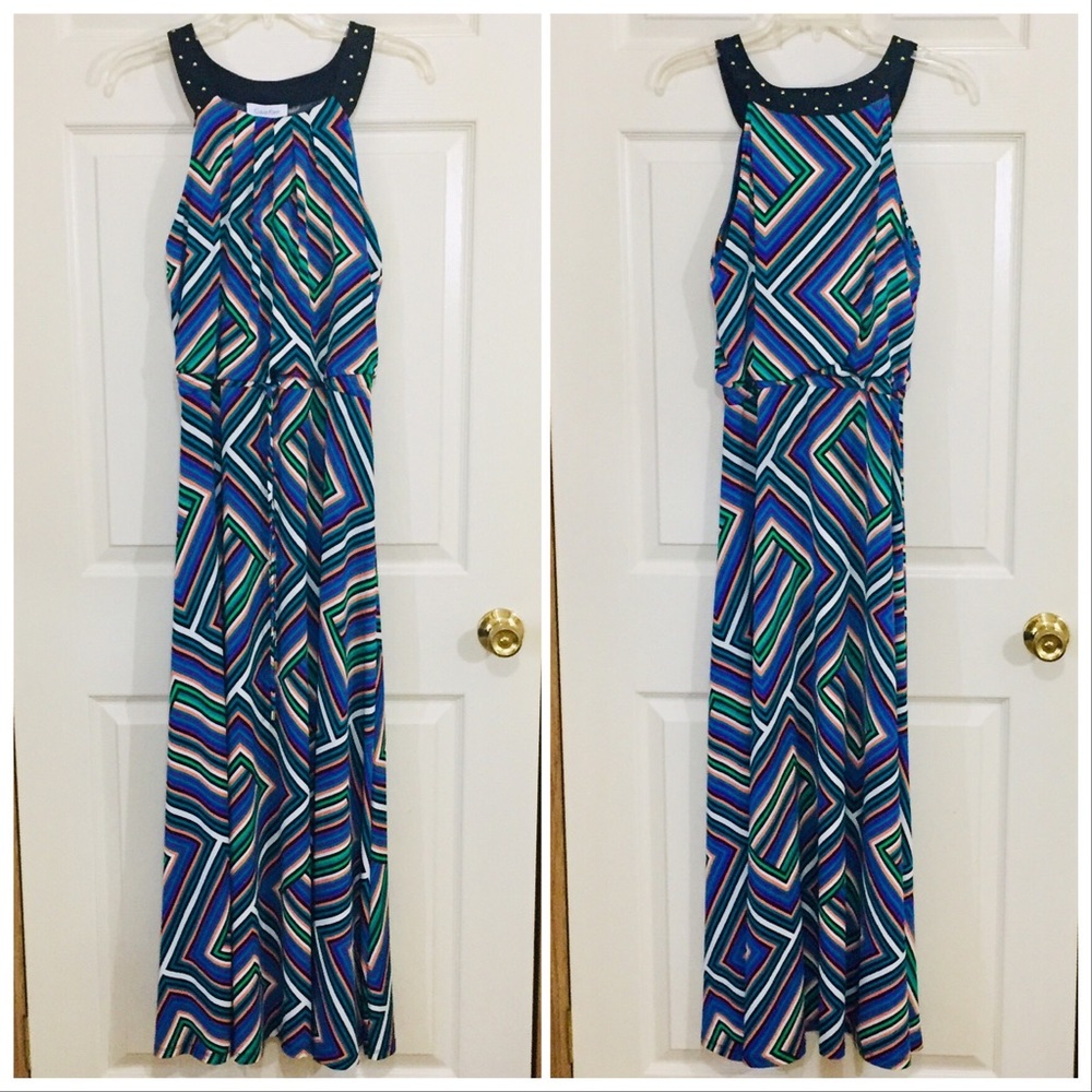NWT Vintage Calvin Klein Maxi Dress XS / S / M